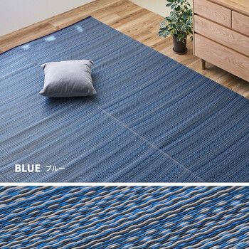 PP柄上敷き い草風花ござ