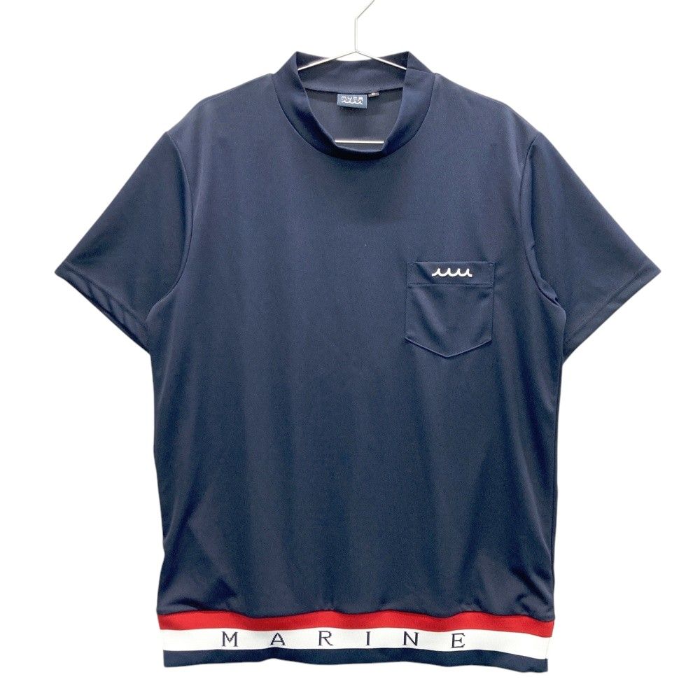 サイズ 6 MUTA MARINE ムータマリン モックネック半袖Tシャツ ネイビー系 240101517734 ゴルフウェア メンズ ストスト