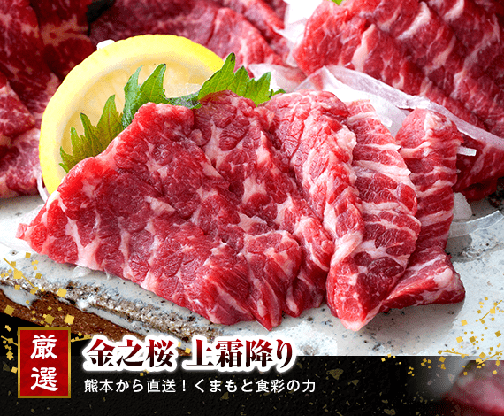 【金之桜】馬刺し 国産　上霜降り　700ｇ-0