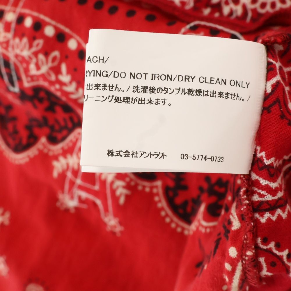 READY MADE (レディメイド) 21AW Red Bandana Baseball Shirt バンダナ