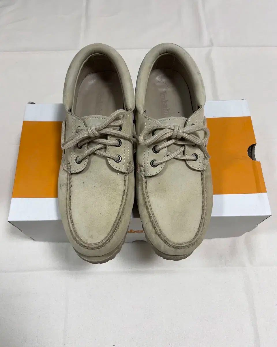 Timberland 3アイ ボートシューズ ベージュ