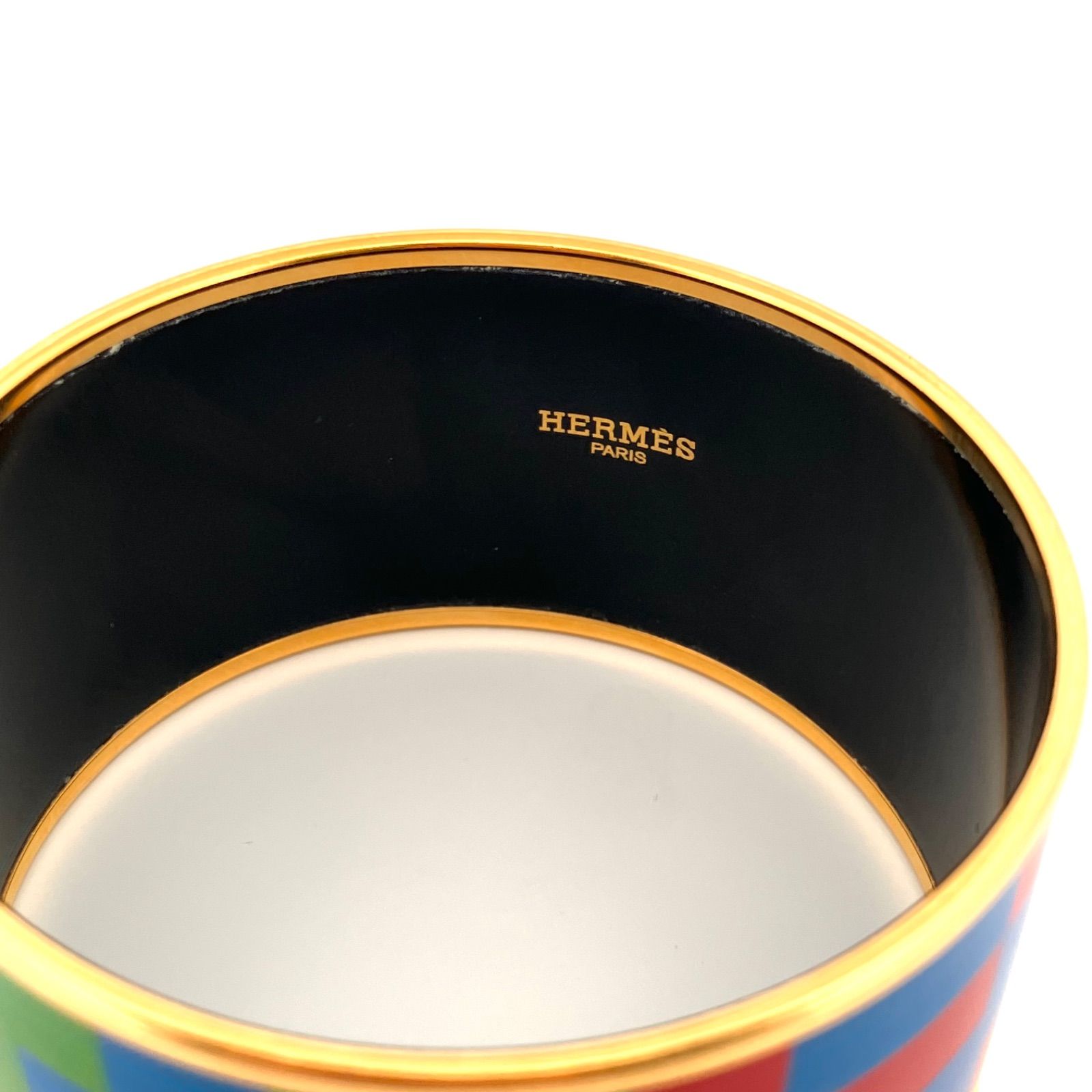 HERMES　エルメス　エマイユ TGM　 バングル　七宝焼 楽天市場】エルメス エマイユTGM 七宝焼き ストライプ バングル