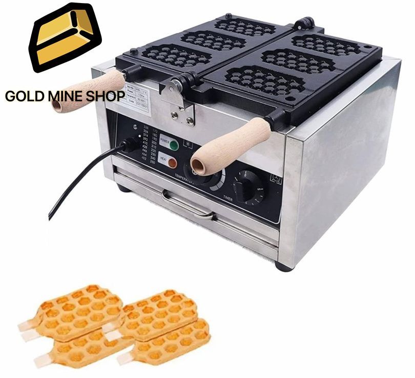 1500W 業務用ワッフルメーカー、3スロットステンレススチール