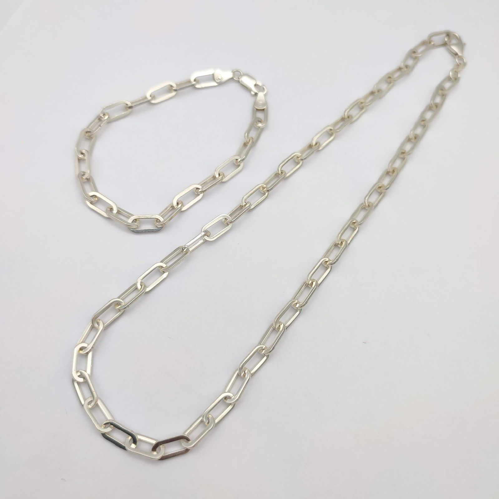 925刻印 ブレスレット&ネックレス セット イタリア製 ヴィンテージ 925 シルバー イタリア製 ネックレス ブレスレット セット