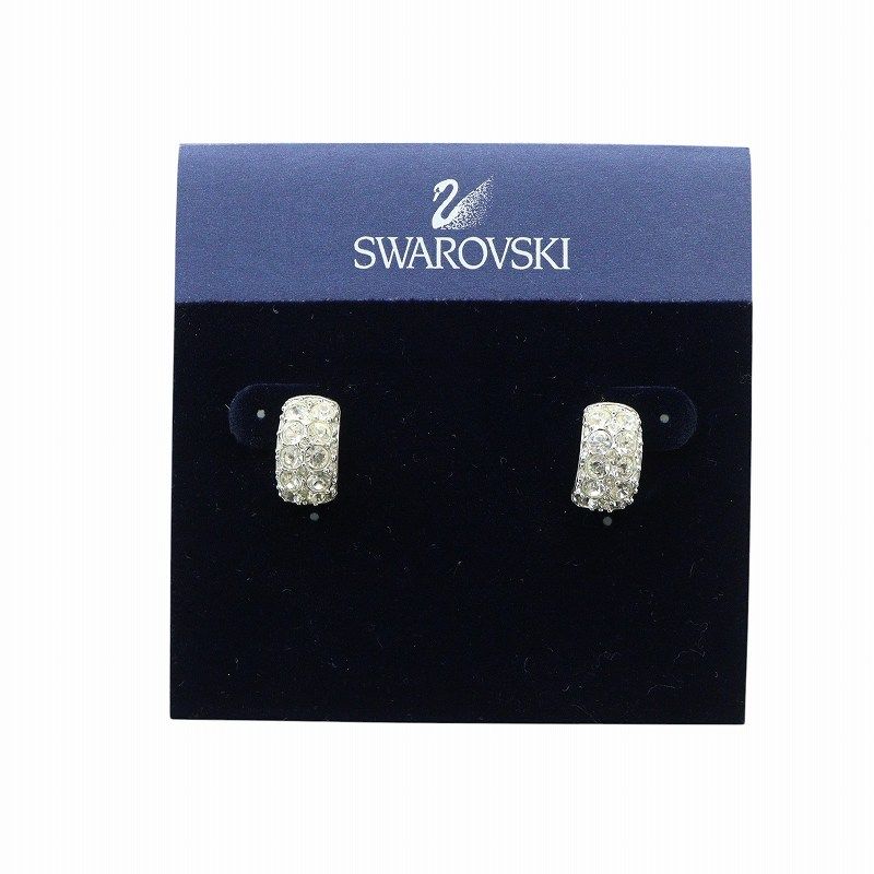 SWAROVSKI/スワロフスキー/フープピアス/ラインストーン/超美品 スワロフスキー フープピアス パヴェ ラインストーン - メルカリ