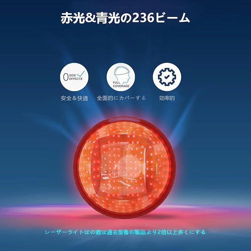 赤色led 頭皮 赤色光キャップ 青色光キャップ 赤色光 led 頭髪ケア 男女共用超軽量 光エステ 誕生日 母の日 父の日 敬老の 赤色光キャップ