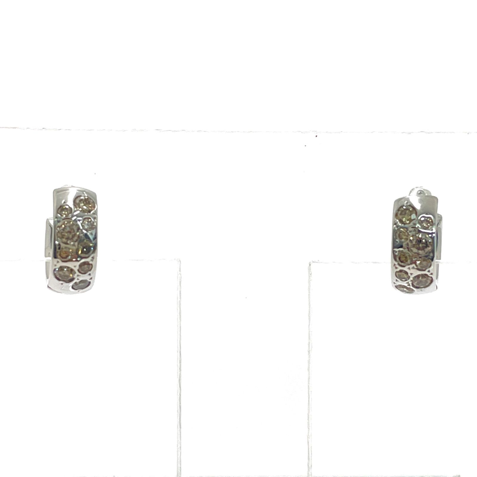 KASHIKEY / カシケイ バンド ダイヤピアス K18WG 0.26ct