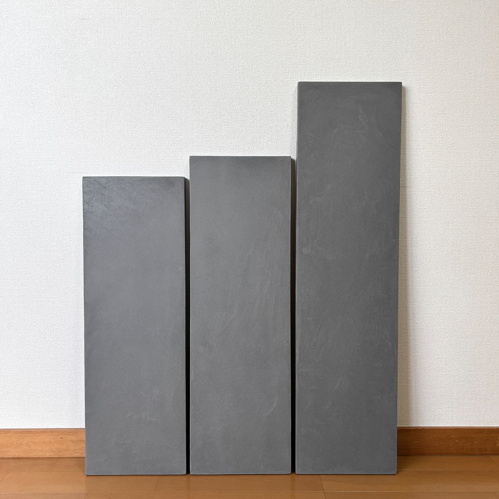 モールテックス 天板 3個セット グレー｜コンクリート 置き 展示台 無機質