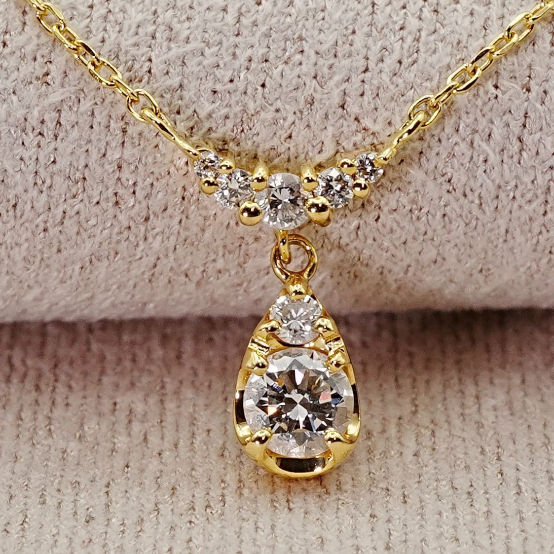 ヴァンドーム青山 ドロップ ダイヤモンド K18 ネックレス/24-4428