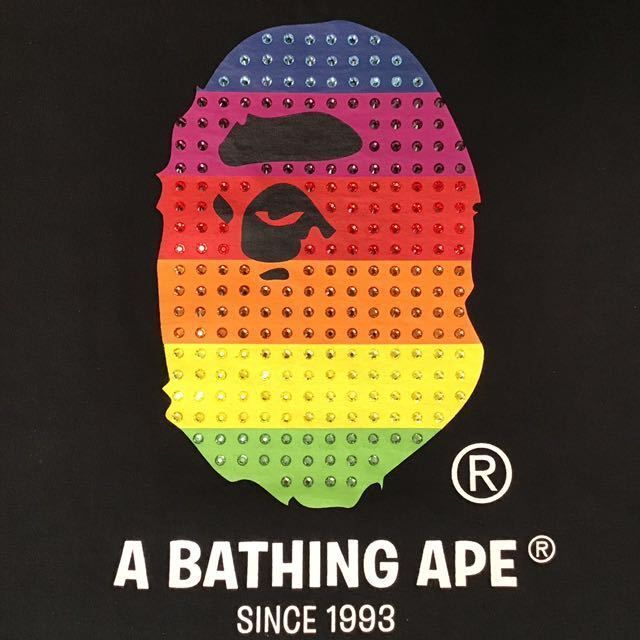 スワロフスキー BAPE Tシャツ ラインストーン ベイプ ape エイプ