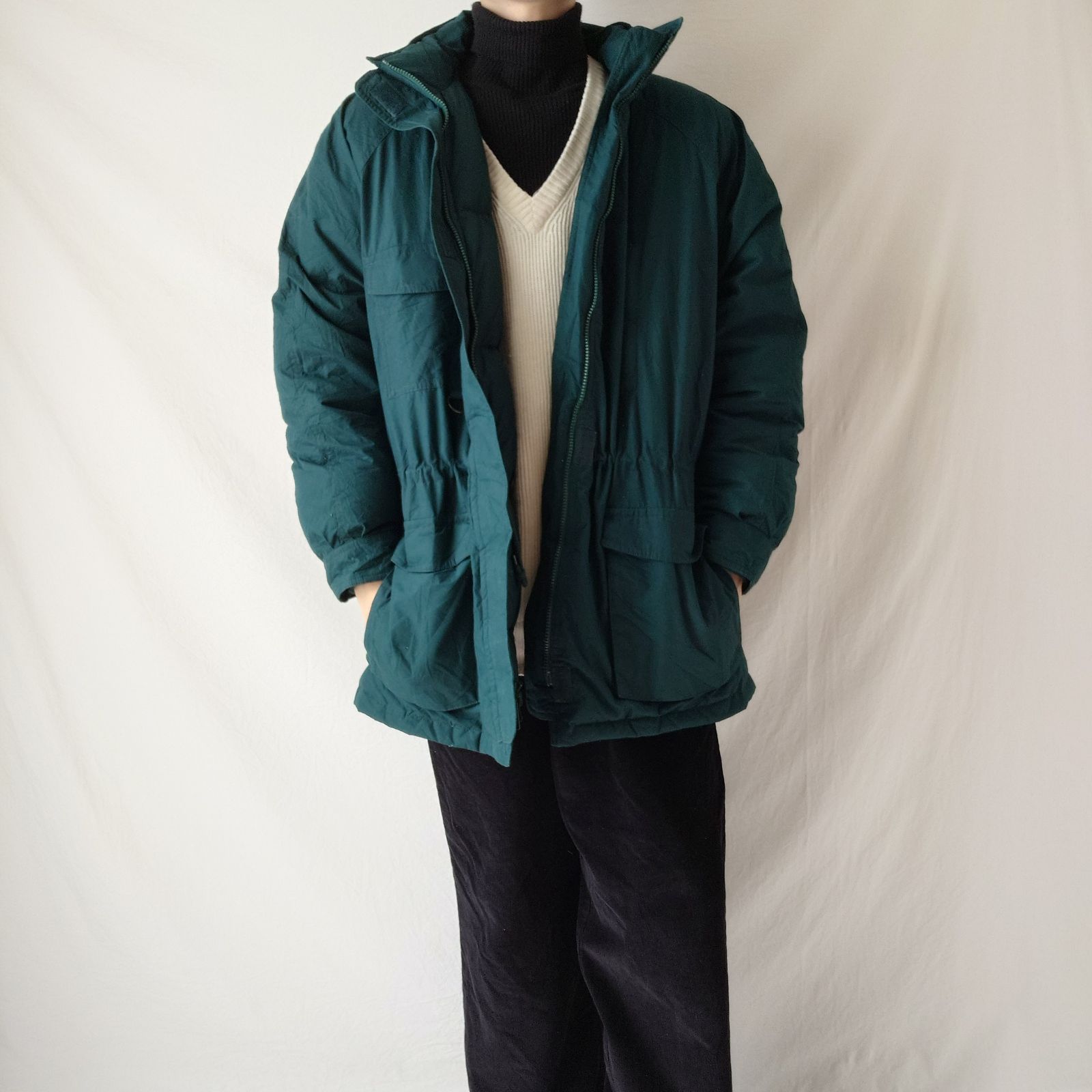 90s】Eddie Bauer エディーバウアー グースダウンジャケット 緑 - メルカリ