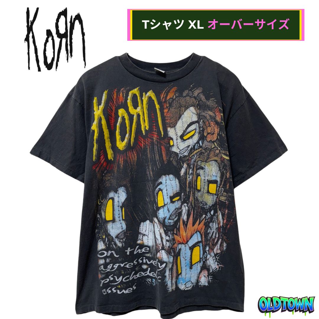 90-00s KORN コーン Tシャツ giantタグ XL相当 オリジナル 楽天市場】90年代 giant KORN コーン バンドTシャツ USA製