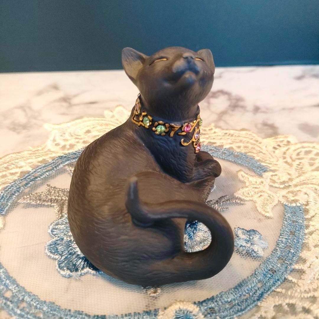 ペルシャ猫 キャット レノックス 24K 陶器 ジュエリー 置物 大きな