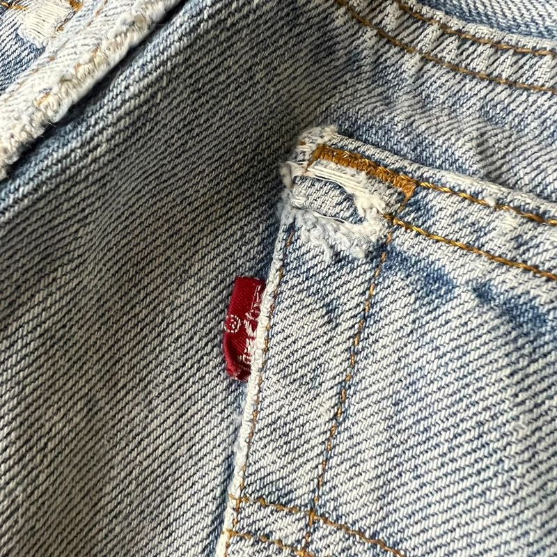 リーバイス501ビンテージ・クラッシュ・ジーンズ◼️オールド・デニム・ペイント 90s USA製 Levis 501 クラッシュ デニム パンツ 32 33 / 90年代