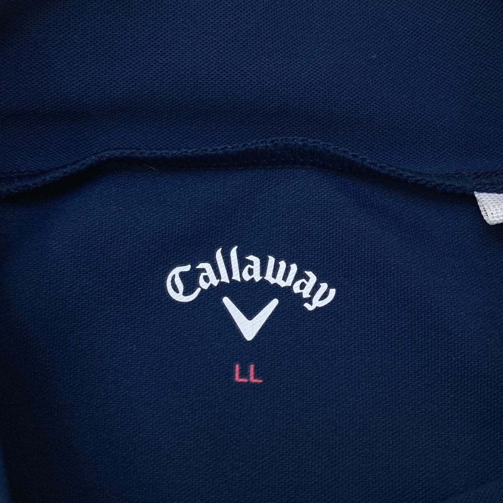 キャロウェイ　LL 半袖ポロシャツワンピース　ドット柄　ホワイト　ネイビー | [キャロウェイ] メンズ 半袖 ポロシャツ (ドットプリント