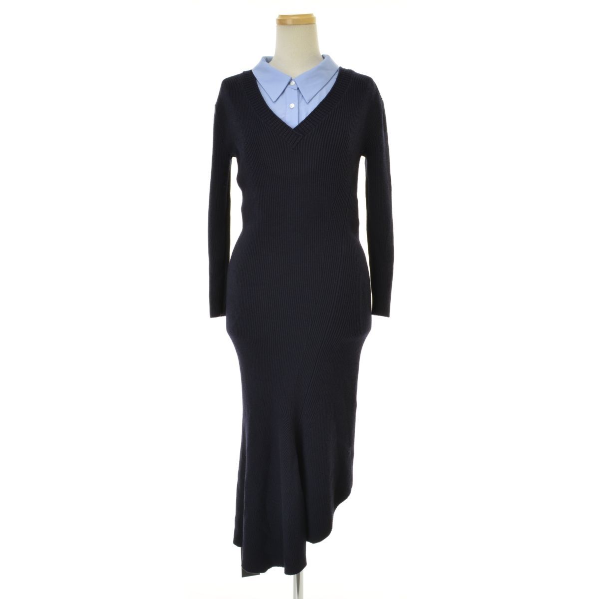 styling ワンピース アタッチドカラーニットワンピース 0サイズ レディース
