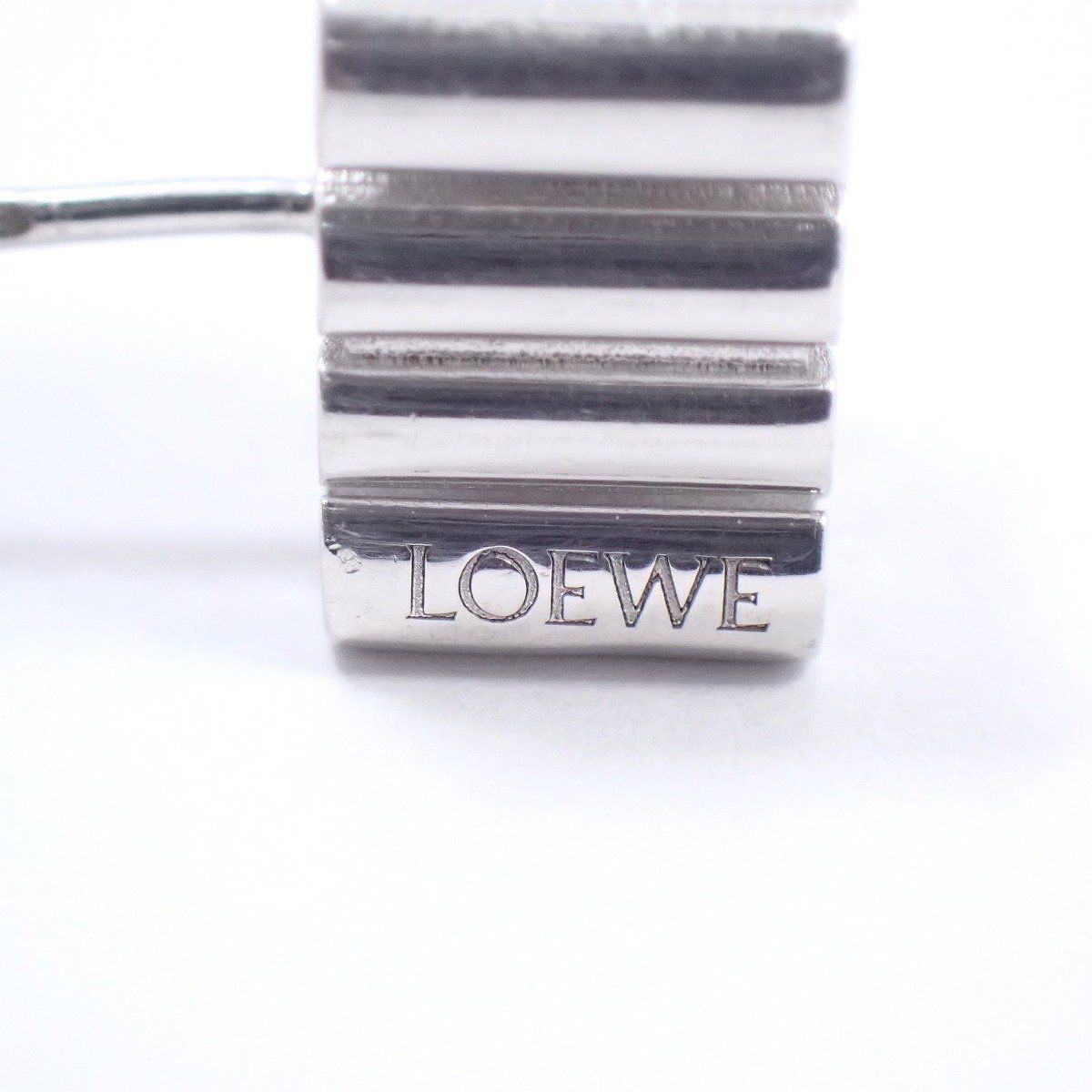 LOEWE ロエベ アナグラム キューブ スタッズ ピアス シルバー925