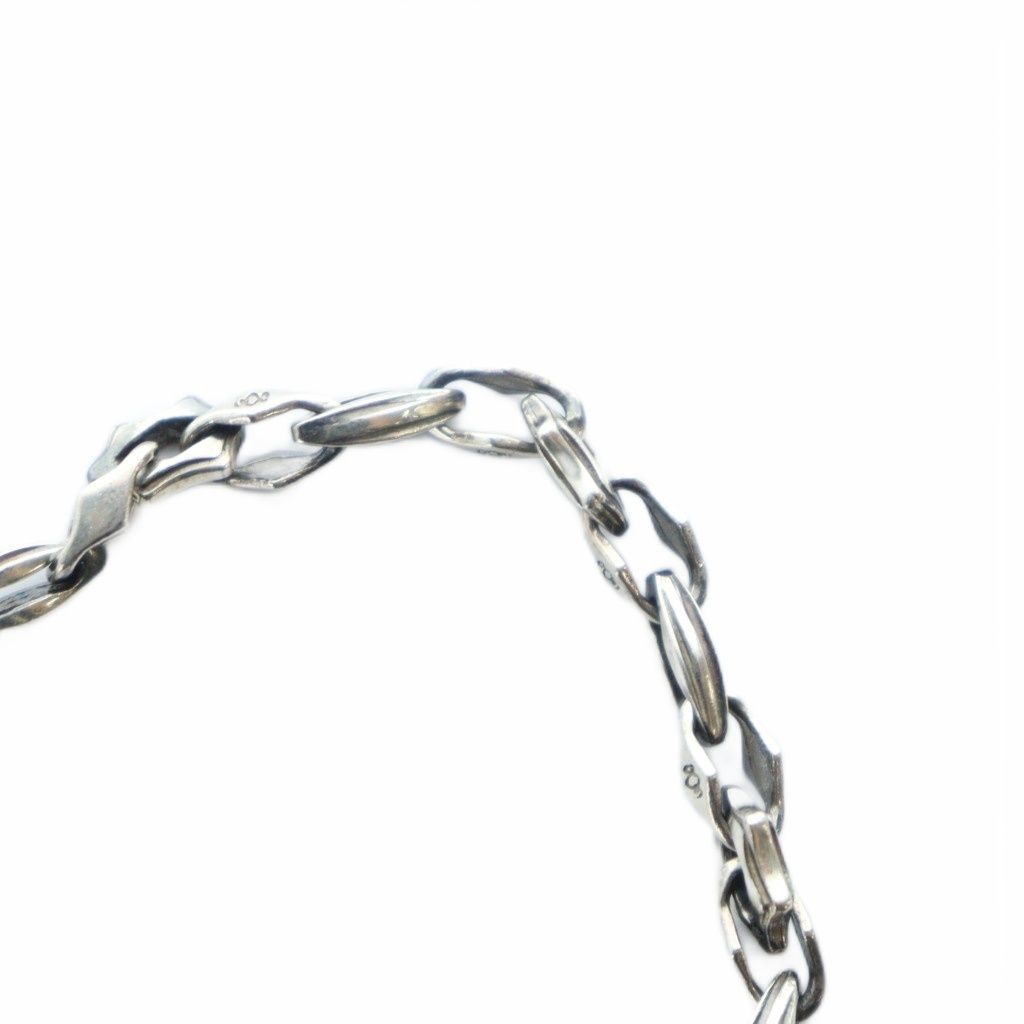 ヨウジヤマモト YOHJI YAMAMOTO SILVER 950 GOTHIC CHAIN BRACELET ブレスレット チェーン マンテル ロゴ 950刻印 シルバー色 GY18 MQ WWW_SHINETEETH_COM