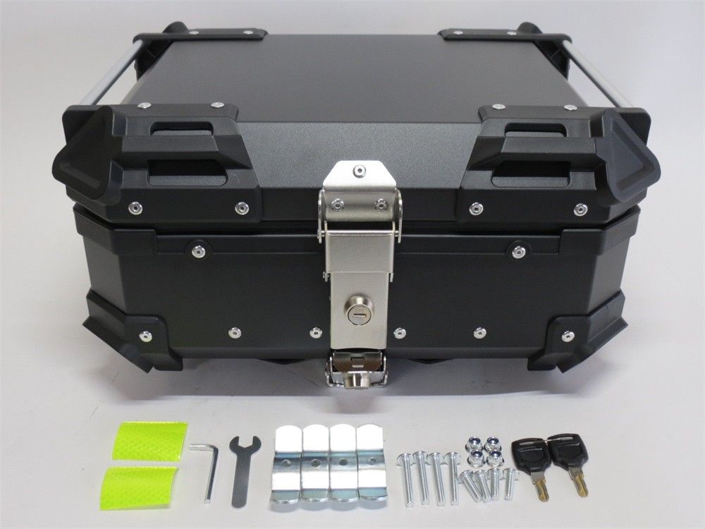 アルミトップケース 28L リアボックス ツーリングボックス 汎用 黒