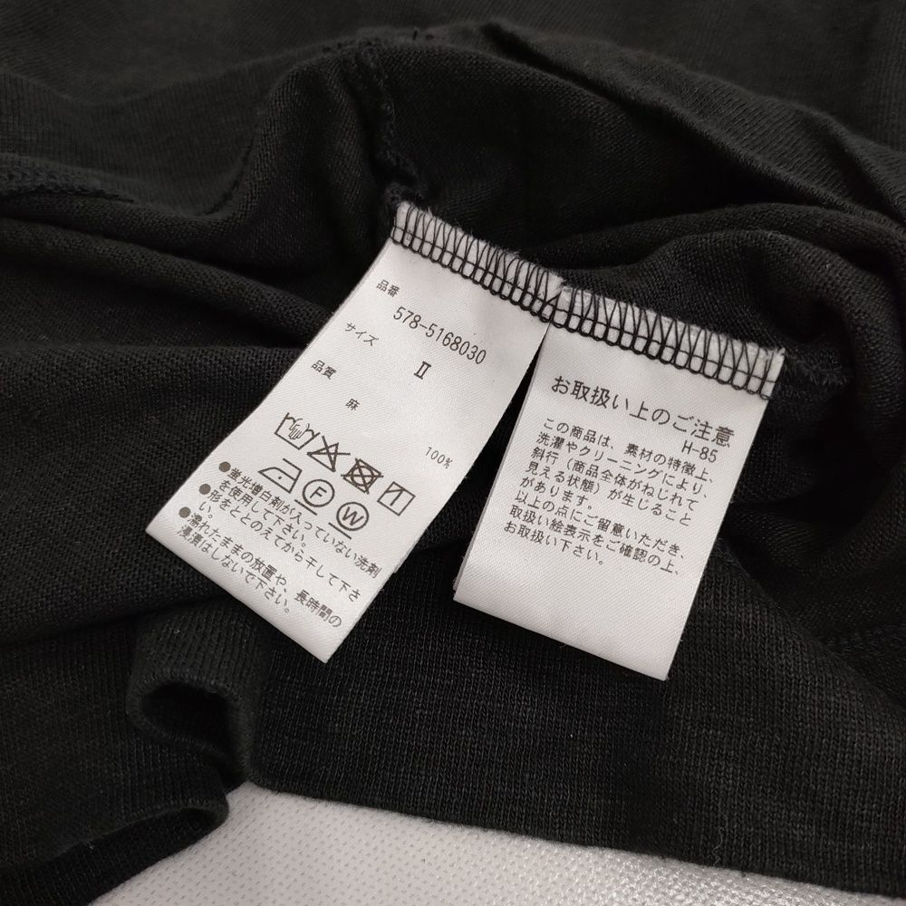 MARGARET HOWELL LINEN JERSEY TOP 578-5168030 定価18700円 カットソー 25SS ブラック レディース マーガレットハウエル【中古】5-0815S♪ MARGARET HOWELL LINEN JERSEY TOP 578-5168030 定価18700円