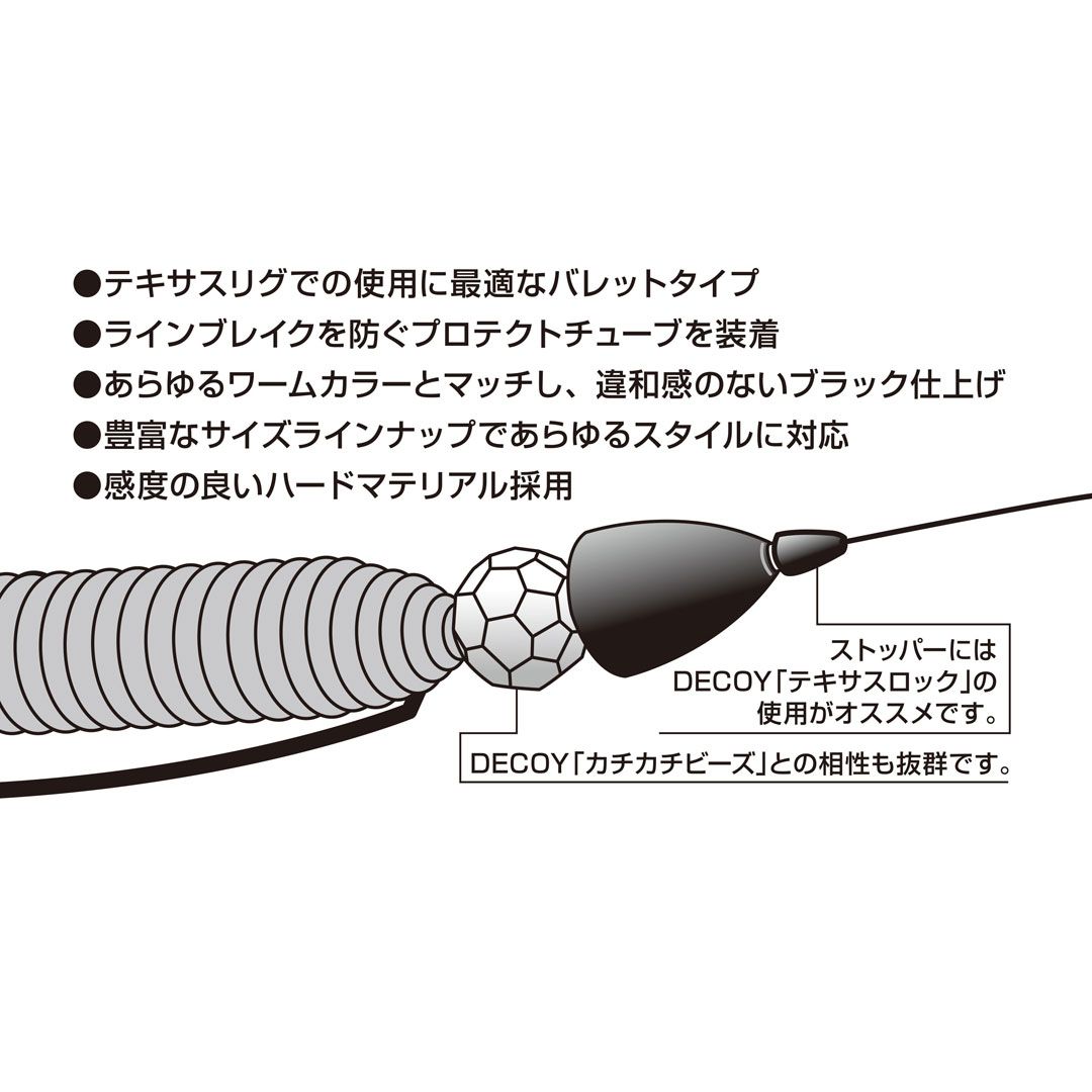 カツイチ DECOY デコイシンカー タイプバレット　DECOY SINKER TYPE BULLET DS-5 釣り具小物　アクセサリー バレットシンカー  