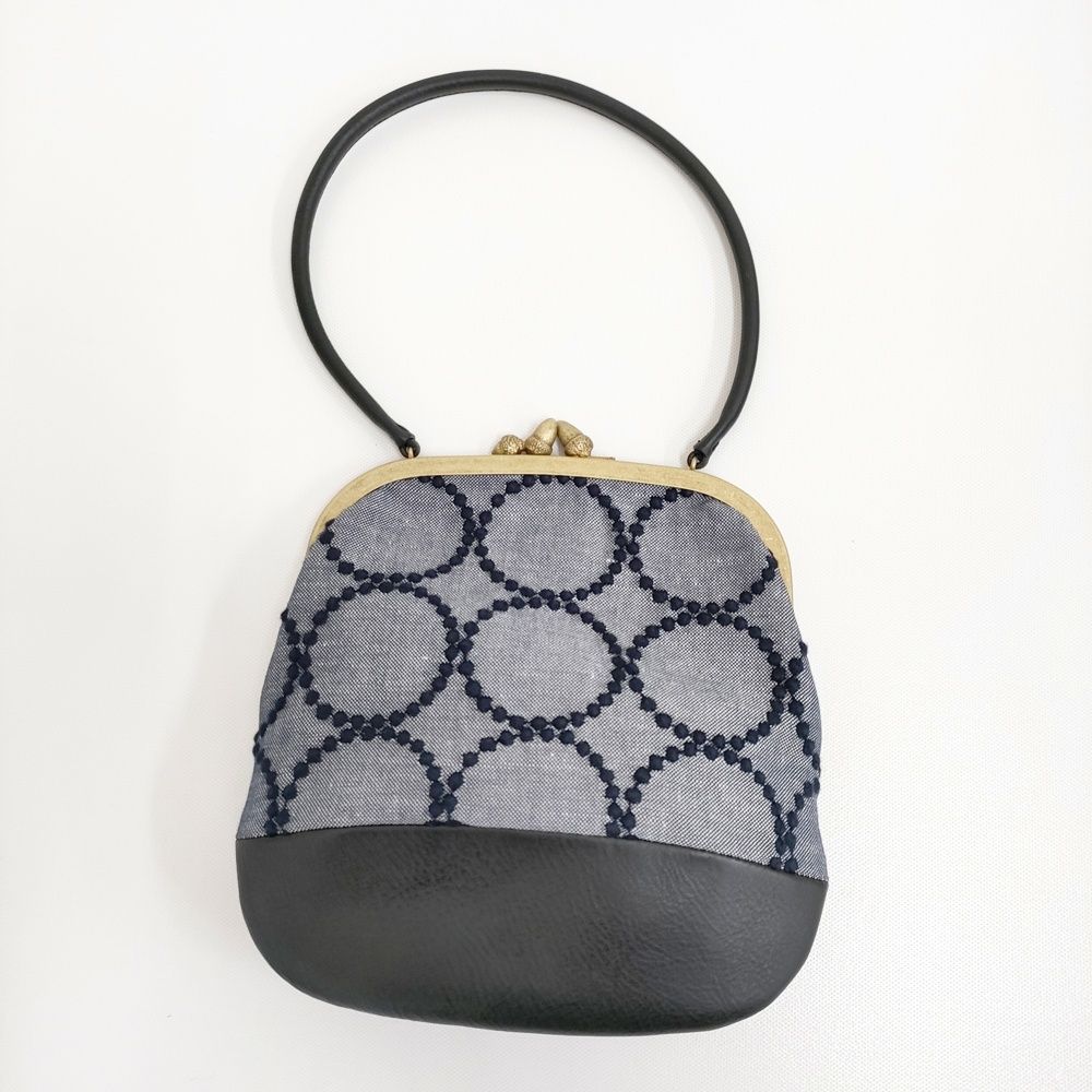 mina perhonen tambourine cuddle カドルバッグ zs9984 定価39600円 ハンドバッグ 21SS ネイビー レディース ミナペルホネン 5-0603G♪