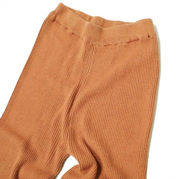 PERVERZE パーバーズ 20SS Cotton Rib Line Pants コットンリブラインパンツ 0120010503 Free オレンジ  カットオフ イージー フレア ボトムス g15332