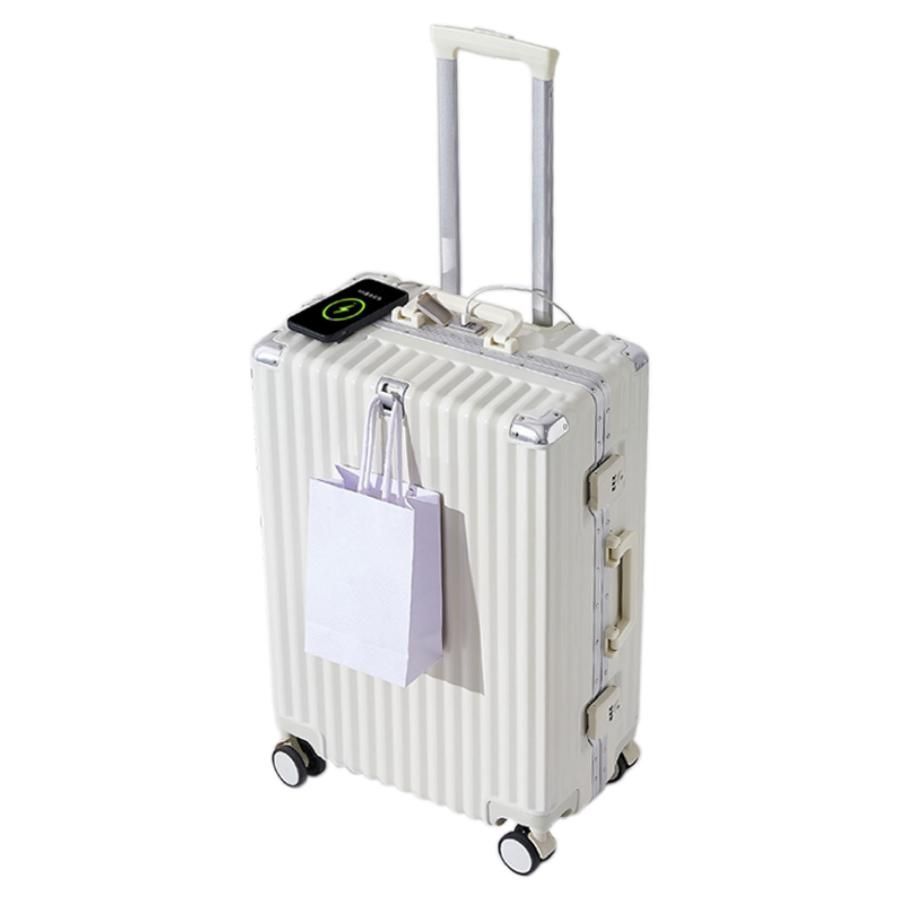 ⭐️未使用品⭐️ スーツケース  キャリーケース USBポート付き M ピンク FOUND GOOD スーツケース 拡張キャリーケース M : ZOZOTOWN