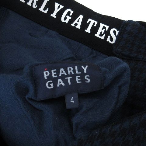 パーリーゲイツ PEARLY GATES 千鳥格子 スウェット パンツ ロゴ 切替