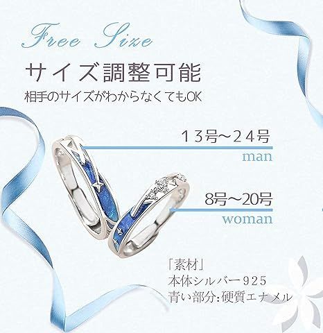 K059 【思い出のペアリング 】2個セット フリーサイズ S925 流れ星 在庫処分】ZNUJS(さちえ) ペアリング 2個セット カップルリング