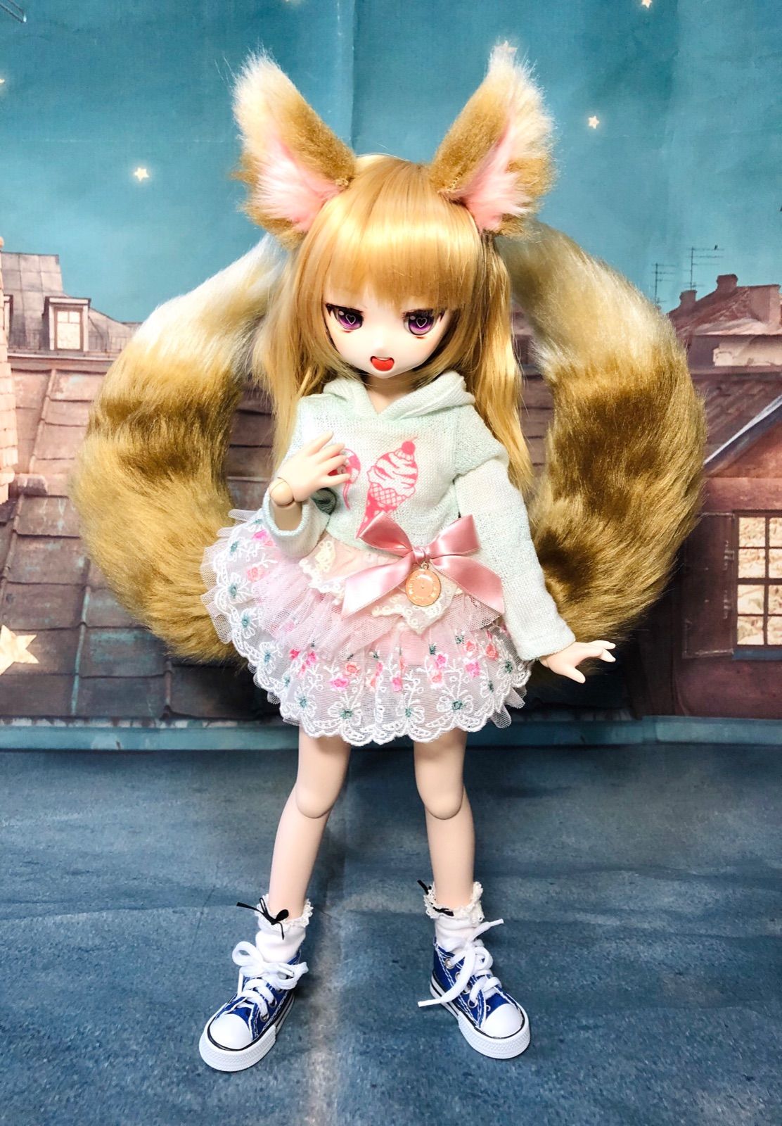 狐耳&狐しっぽ2尾/DD*SD*MDD*DDS*MSD*40～60cmドール向け - メルカリ