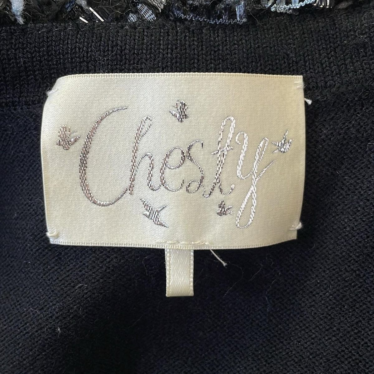 Chesty(チェスティ) カーディガン サイズF レディース - 黒×白