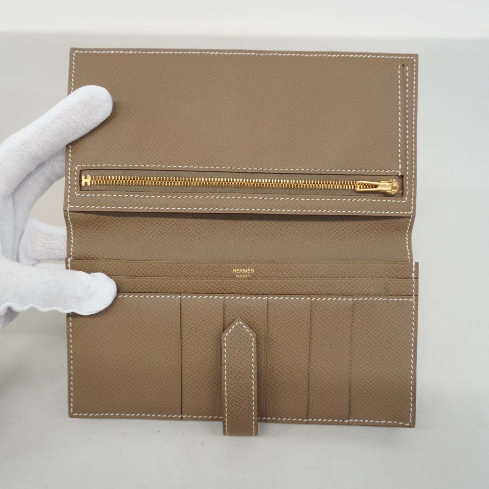 HERMES エルメス ベアンスフレ エプソン エトゥープ D刻印 HERMES エルメス ベアンスフレ エトゥープ/SV金具 ヴォー