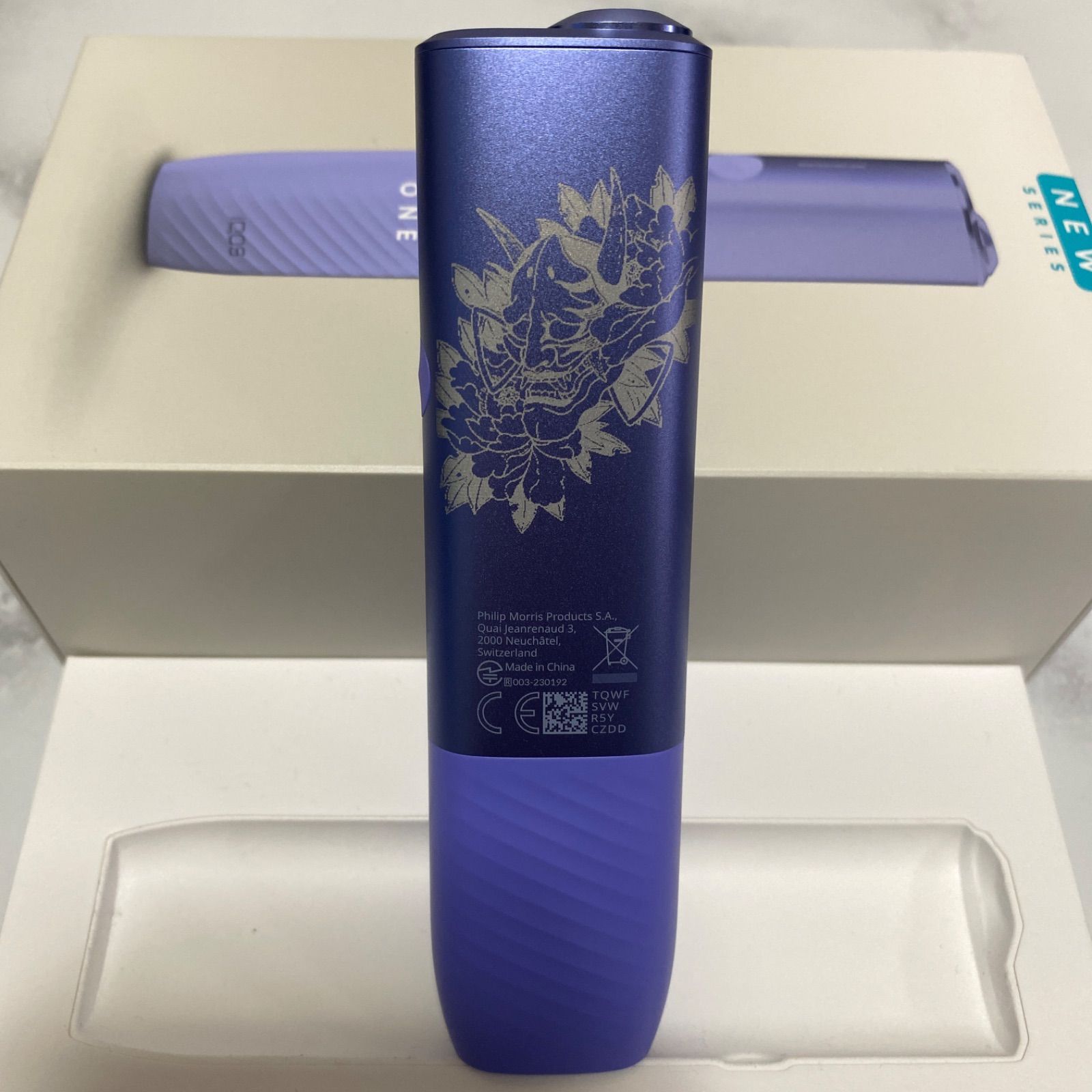 般若 日本刀 菊 デザイン レーザー加工 iQOS ILUMA i ONE アイコス イルマ i ワン デジタルバイオレット 紫 ネオン和柄 和彫り  新型 新品 未使用 送料無料 オリジナル カスタム - メルカリ