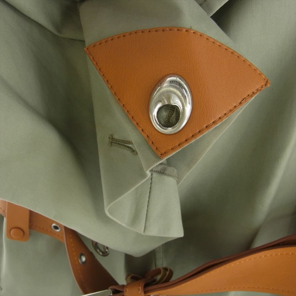 MAX MARA マックスマーラ 201101086 ロング トレンチ コート レザー  