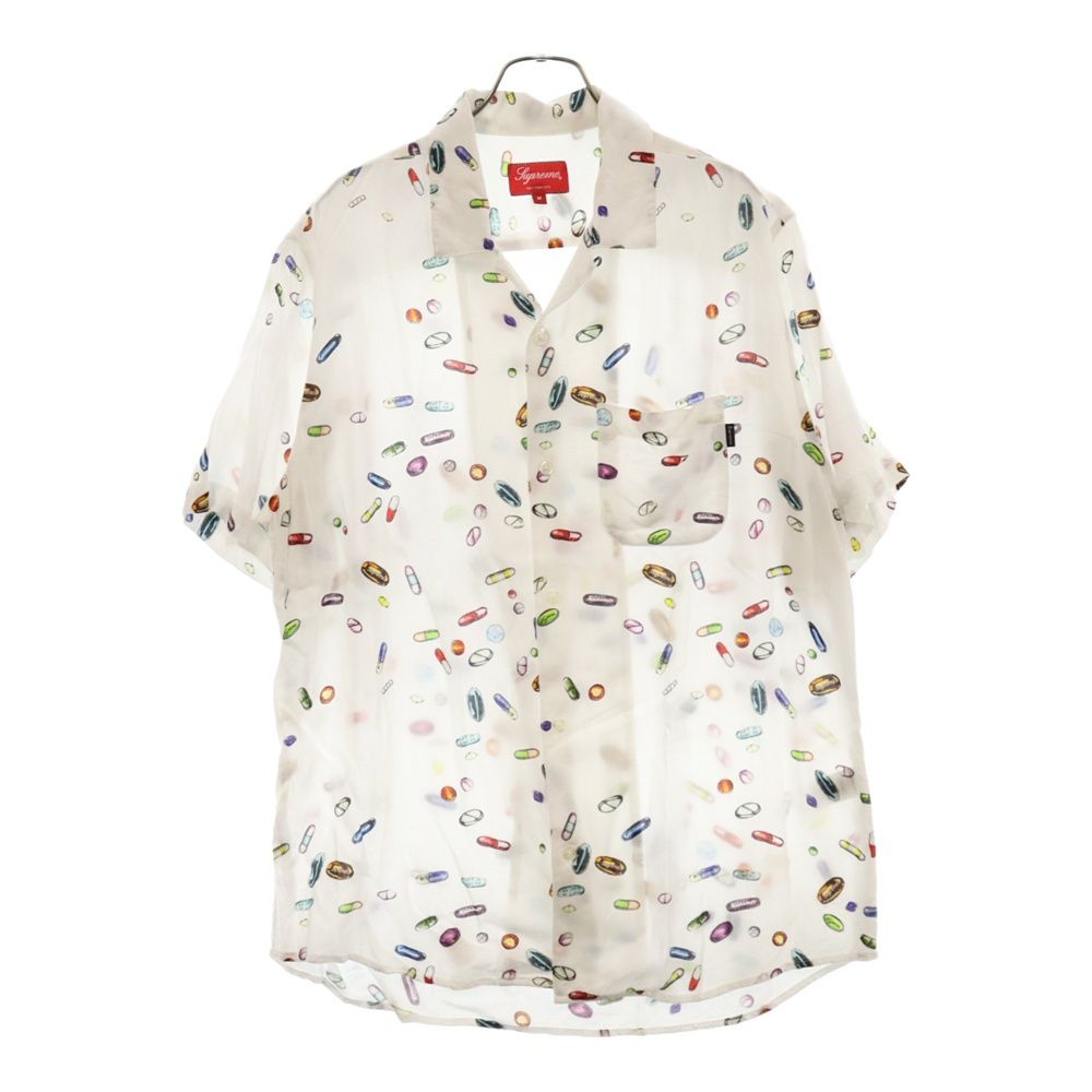 SUPREME (シュプリーム) 17SS PILLS RAYON SHIRT レーヨン半袖シャツ オープンカラー ホワイト