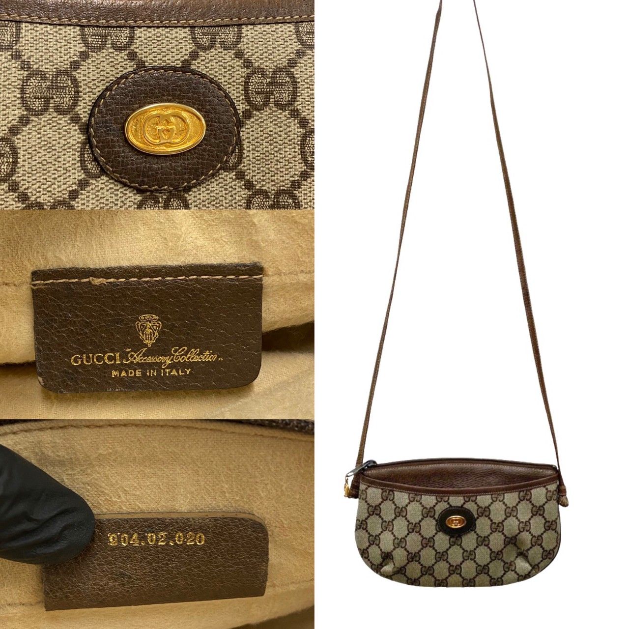 極美品 袋付 GUCCI オールドグッチ グッチ ヴィンテージ GG ロゴ