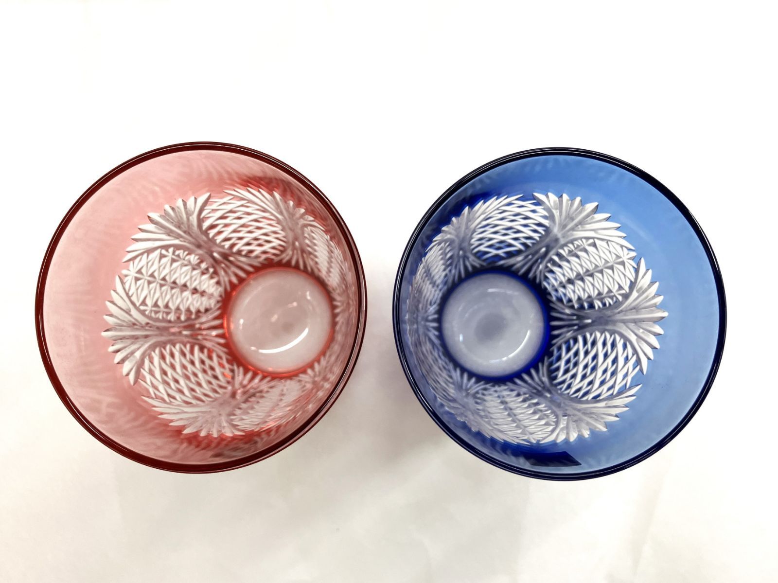 カガミクリスタル【江戸切子　麻の葉に矢来重タンブラー・ペア】 カガミクリスタル カガミクリスタル 江戸切子 ペア