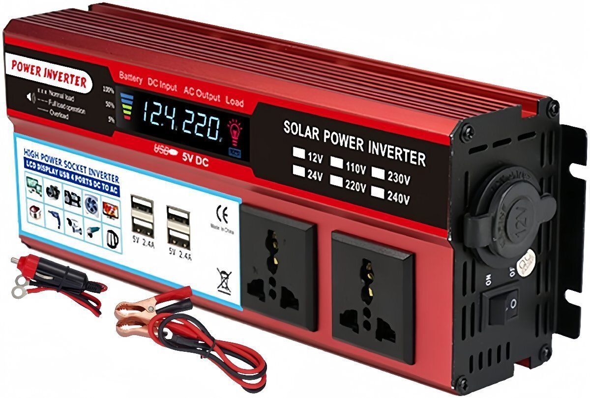 正弦波インバーター 1500W 12V 100V 瞬間最大3000W インバーター DC→AC 変換器 50Hz|60Hz 車から家庭用電源 非常電源 補助電源に