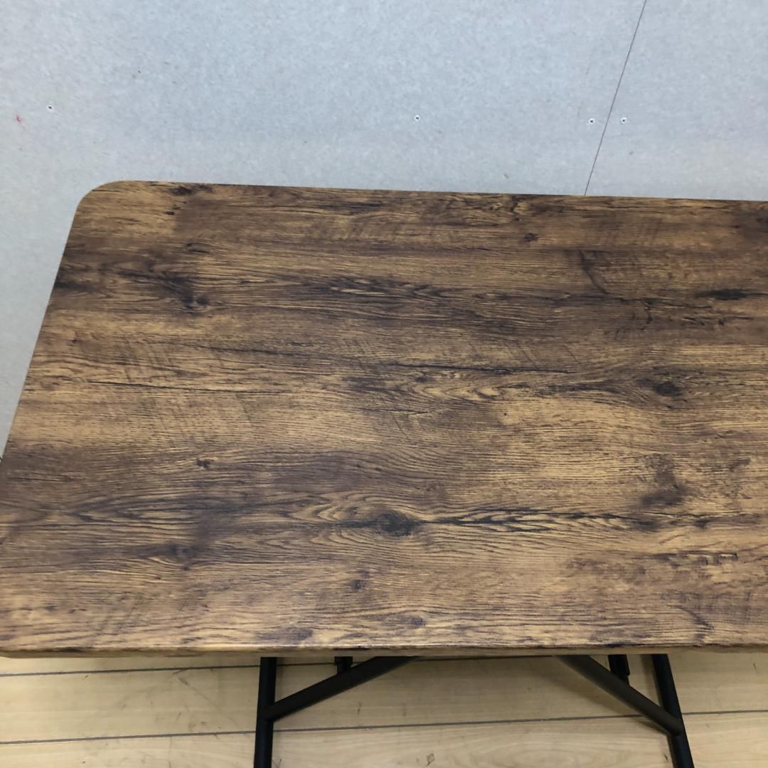 送料無料】ガス昇降式 折りたたみテーブル 高さ調整 木目調 幅100×奥行