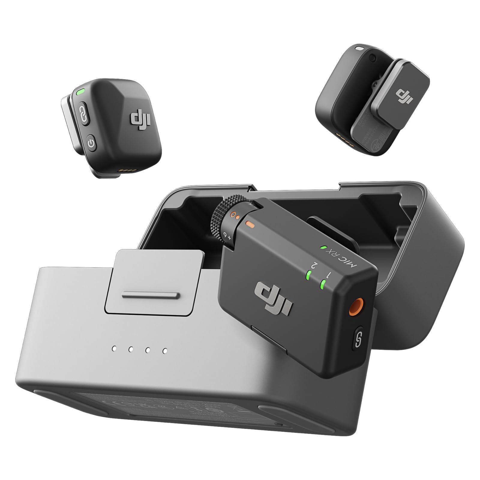 DJI Mic Mini 2 TX 1 RX 充電ケース ピンマイク ワイヤレス 超軽量 高品質オーディオ 48時間使用 ノイズキャンセリング 自動制限機能 カメラ iPhone Android用ワイヤレスマイク Vlog撮影 ストリーミング