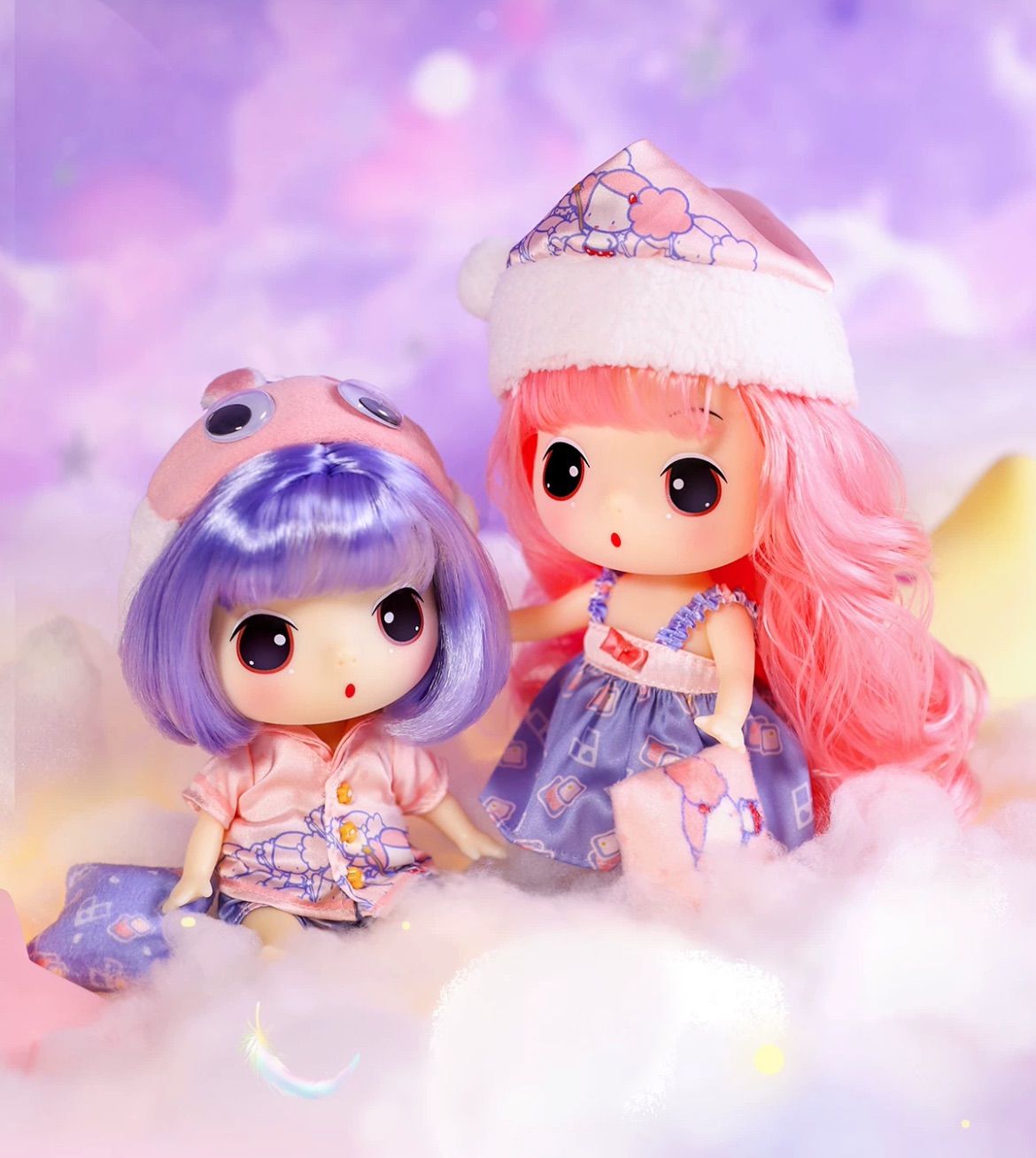 ddung Doll トンちゃん 韓国 ドール 人形 人偶 海外限定 “DDung Limited Edition” 置物 【モデル：睡衣系列-18cm】2点