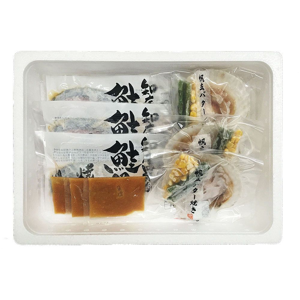 欲しいの 北海道 鮭のちゃんちゃん焼きと帆立バター焼き Aセット(切身80g×3枚､帆立バター焼き) 5478円 食品
