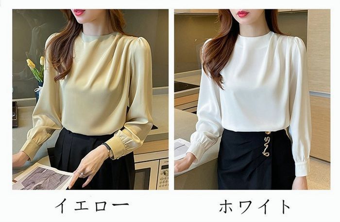 ブラウス 長袖シャツ トップス レディース シャツ クールネック カジュアル 韓国風 上品 オシャレ オフィス 通勤 通学 きれいめ ブラウス 長袖シャツ トップス レディース シャツ クールネック