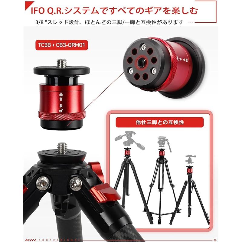 クイックリリース三脚一脚マウント