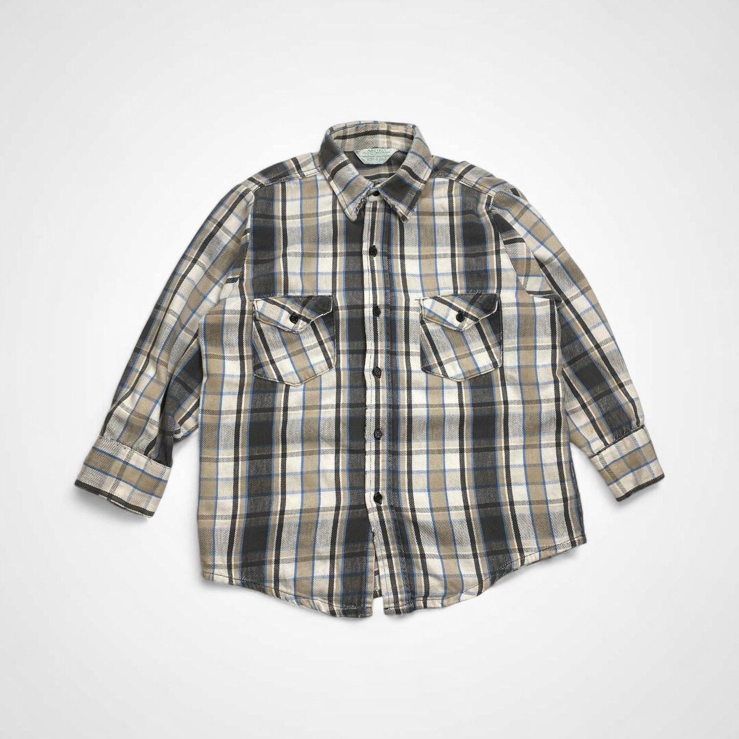 wear guard 70s フランネルシャツ　好配色　ヴィンテージ wear guard 70s フランネルシャツ 好配色 ヴィンテージ - メルカリ