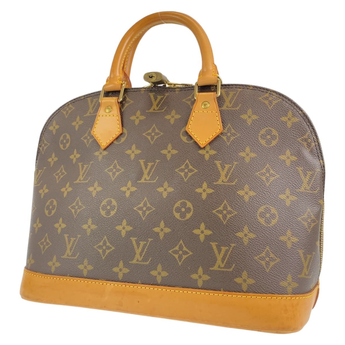 LOUIS VUITTON ルイヴィトン モノグラム アルマ PM ブラウン 茶 PVC ...