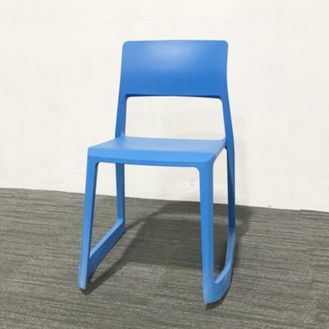 スタッキングチェア肘無Vitra/ヴィトラ会議椅子 ミーティングダイニングティプトングラシアブルー【IS-862283B】