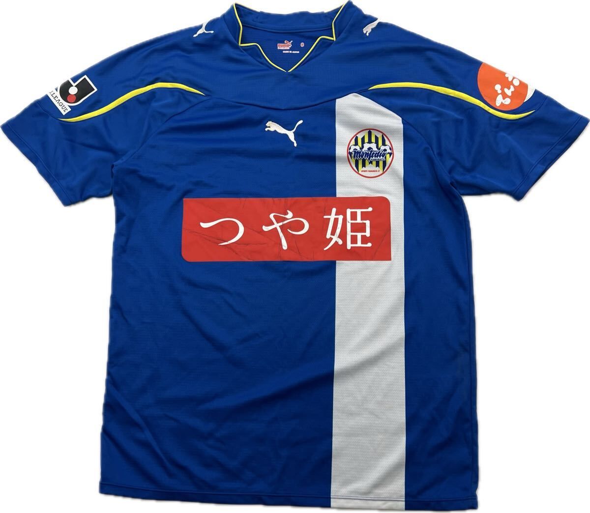 PUMA  プーマ モンテディオ山形 Jリーグ ユニフォーム ゲームシャツ ドライ Tシャツ 半袖 ブルー O サッカー フットサル 人気DK244