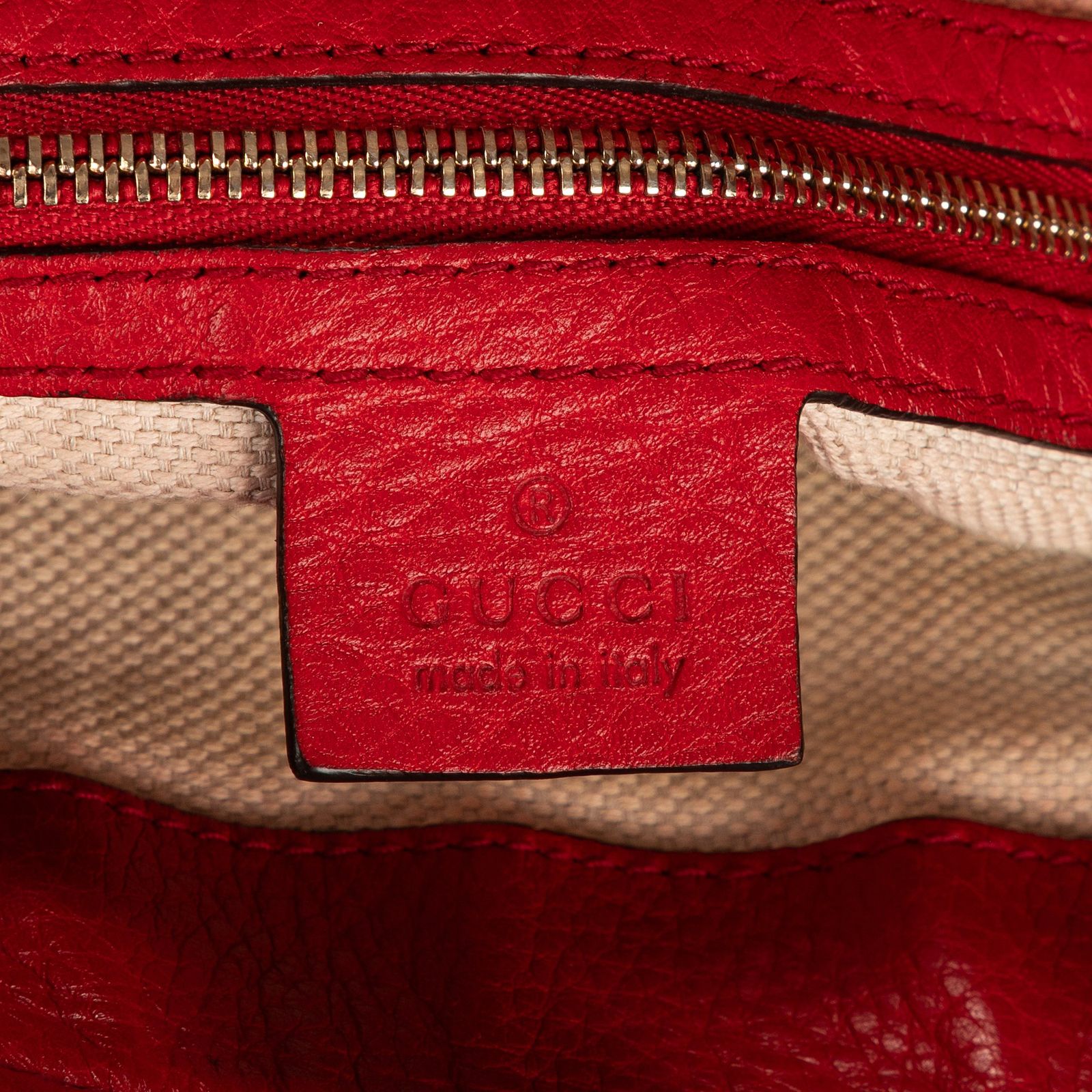 GUCCI グッチソーホー赤グレインレザーA